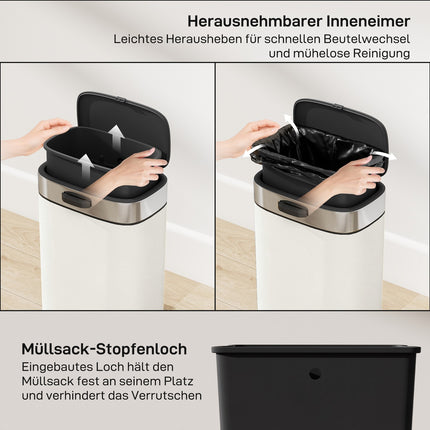 5L Edelstahl-Mülleimer, freistehend oder zum Aufhängen
