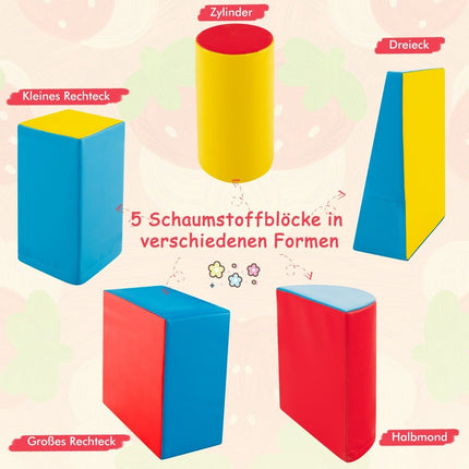 5 PCS. Foam building blocks Giant building blocks for running around & climbing Large building blocks blue + red