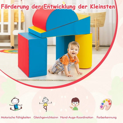 5 PCS. Foam building blocks Giant building blocks for running around & climbing Large building blocks blue + red