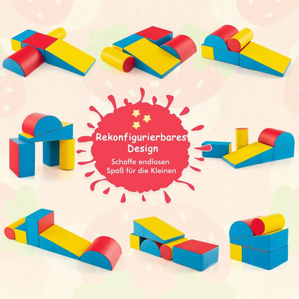 5 PCS. Foam building blocks Giant building blocks for running around & climbing Large building blocks blue + red