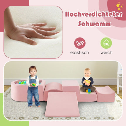 5 Stk. Schaumstoffbausteine Riesenbausteine mit Bällebad Große Bausteine zum Herumrennen Pink