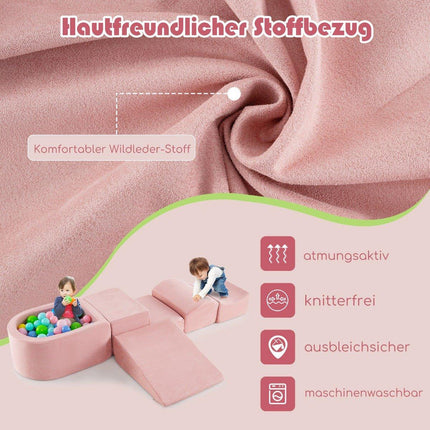 5 Stk. Schaumstoffbausteine Riesenbausteine mit Bällebad Große Bausteine zum Herumrennen Pink