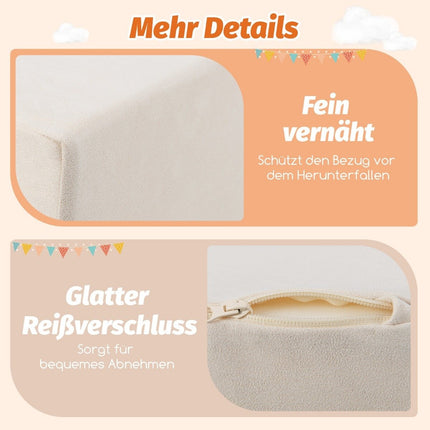 5 Stk. Schaumstoffbausteine, Riesenbausteine mit Bällebad, große Bausteine zum Toben, beige