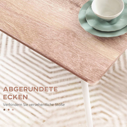 Platzsparendes 5-teiliges Esszimmer-Set mit Tisch und Stühlen aus Stahl