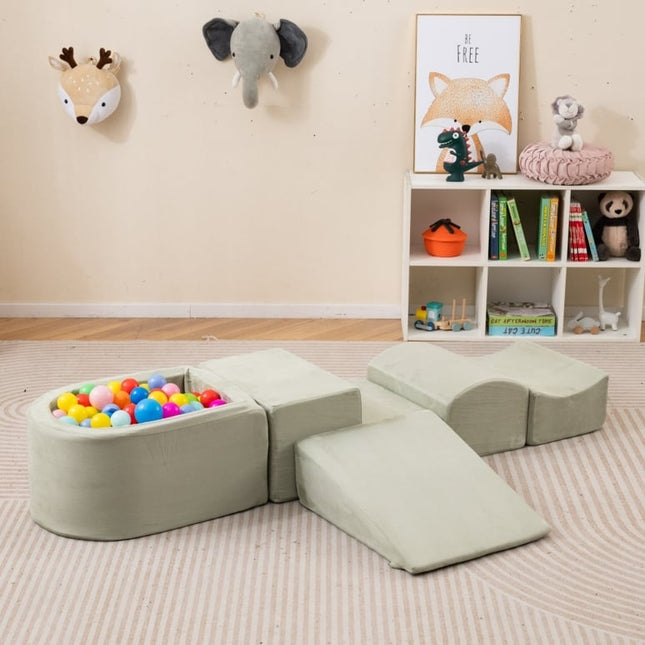 5-teiliges Schaumstoff-Kletterblock-Set mit Bällebad