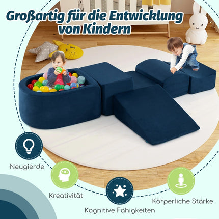 5-teiliges Schaumstoff-Kletterblock-Set mit Bällebad