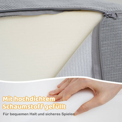 Sada pěnových lezeckých kostek 5 ks s míčkovým bazénem, šedá