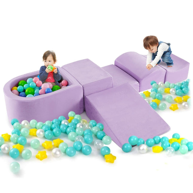 5-teiliges Schaumstoff-Kletterset mit Bällebad für Kinder