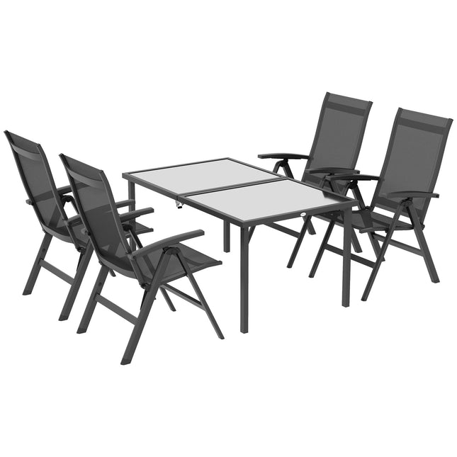 Gartensitzgruppe – Tisch und 4 Klappstühle