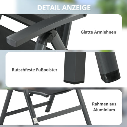 Gartensitzgruppe – Tisch und 4 Klappstühle