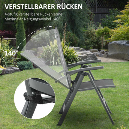 Gartensitzgruppe – Tisch und 4 Klappstühle