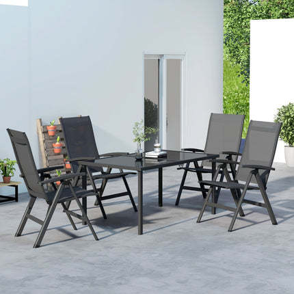 Gartensitzgruppe – Tisch und 4 Klappstühle
