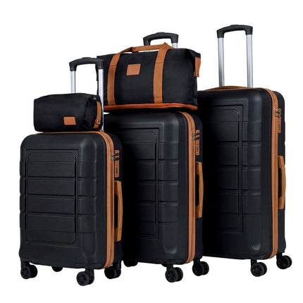 5-Piece Luggage Set, TSA Lock, Spinner Wheels, Black