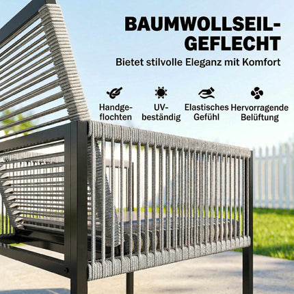 5-Piece Outdoor Dining Set with Glass Table and Folding Chairs