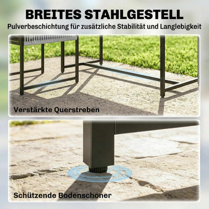 5-Piece Outdoor Dining Set with Glass Table and Folding Chairs
