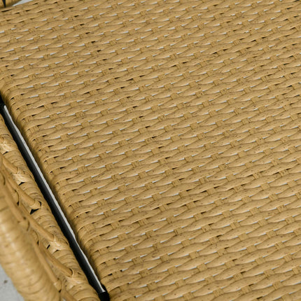 Gartenmöbel aus Rattan, gepolstert, 5-teilig, beige
