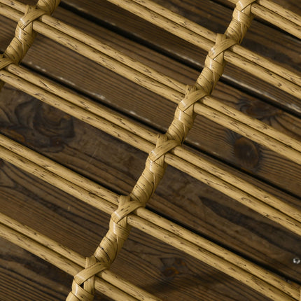 Rattan-Gartenmöbel, 5-teilig - beiges Polyester