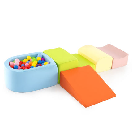 5-teiliges Kletterset aus weichem Schaumstoff mit Bällebad