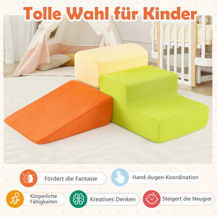 5-teiliges Kletterset aus weichem Schaumstoff mit Bällebad