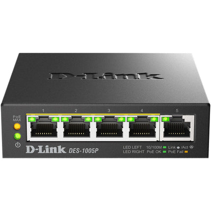 5-Port Fast Ethernet PoE+ Netzwerk-Switch