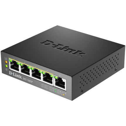 5-Port Fast Ethernet PoE+ Netzwerk-Switch