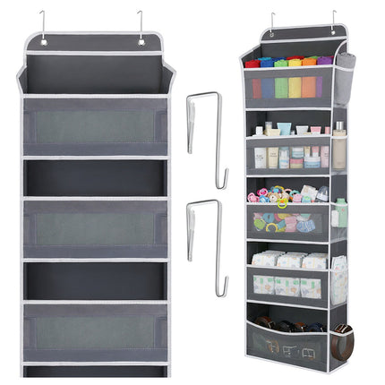 5-Shelf Hanging Door Organizer, Stainless Steel Hooks