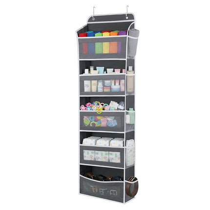 5-Shelf Hanging Door Organizer, Stainless Steel Hooks