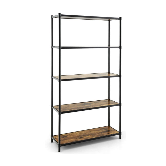 5-stöckiges Bücherregal, freistehendes Lagerregal, 80 x 29 x 154 cm