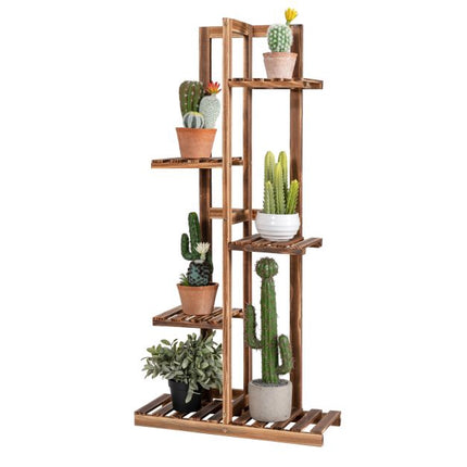 5-stufiger Pflanzenständer aus Kiefernholz, 103 cm, Wandmontage