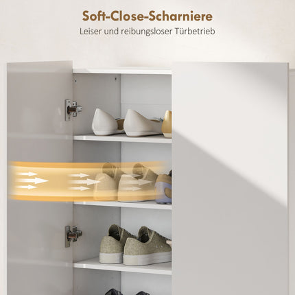 5-stöckiger Schuhschrank, verstellbare Einlegeböden, fasst 20 Paar