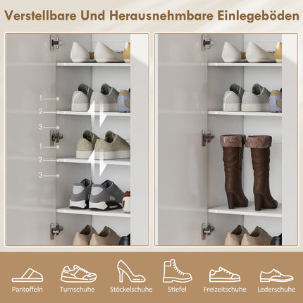 5-stöckiger Schuhschrank, verstellbare Einlegeböden, fasst 20 Paar