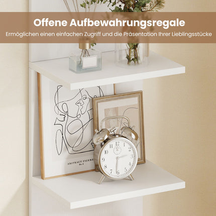 5-Tier Wall-Mounted Shelf, White, Space-Saving Design