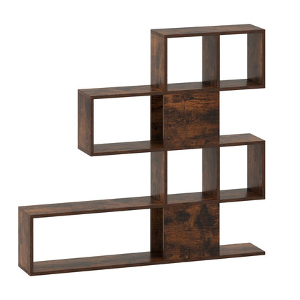 Leiterregal aus Holz mit 5 Etagen, 120x19.5x109 cm, Braun