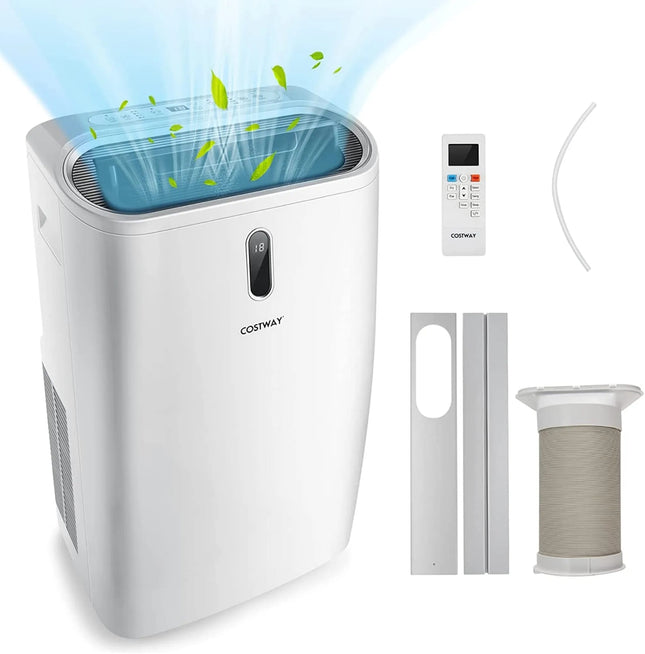 5-in-1-Klimaanlage, 14000 BTU, Heizen &amp; Kühlen &amp; Lüften &amp; Entfeuchten, tragbare Klimaanlage für 40 ㎡, 44,5 x 39 x 77 cm, Weiß