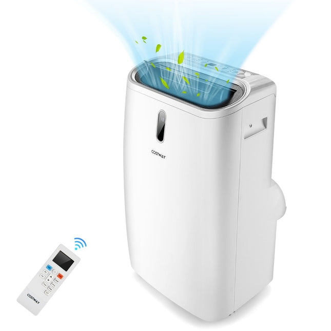 5-in-1-Klimaanlage, 14000 BTU, Heizen &amp; Kühlen &amp; Lüften &amp; Entfeuchten, tragbare Klimaanlage für 40 ㎡, 44,5 x 39 x 77 cm, Weiß