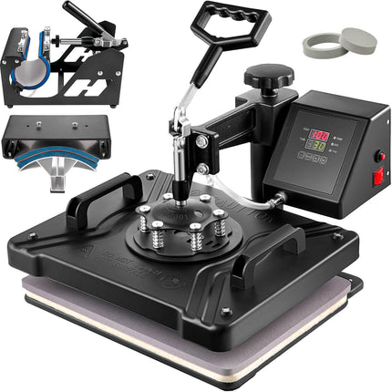 5-in-1 Heat Press Machine, 12x15 in Swing-Away