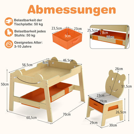 5-in-1 Kinder-Aktivitätstisch-Set mit Aufbewahrung