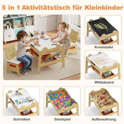 5-in-1 Kinder-Aktivitätstisch-Set mit Aufbewahrung