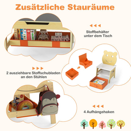 5-in-1 Kinder-Aktivitätstisch-Set mit Aufbewahrung
