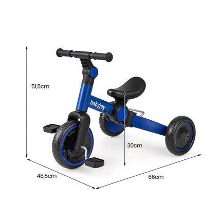 5-in-1 Kinderlaufrad mit verstellbarem Lenker, Blau