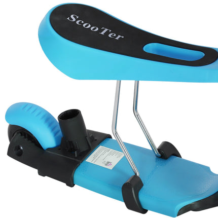 5-in-1 Kids Scooter with Removable Seat and Push Handle, Blue, Height Adjustable