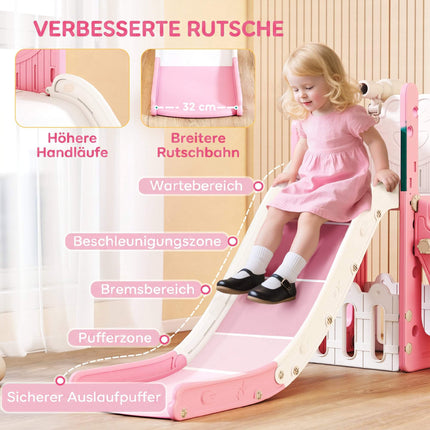 5-in-1 Kids Slide Set with Basketball Hoop and Telescope