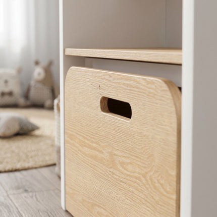 5-in-1 Kids Table Set with Storage and Bookshelf