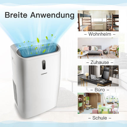 Mobilní klimatizace 5 v 1 16000 BTU chlazení a ventilátor a odvlhčování a topení odvlhčovač 16℃-32℃ 44.5 x 39 x 77 cm bílá