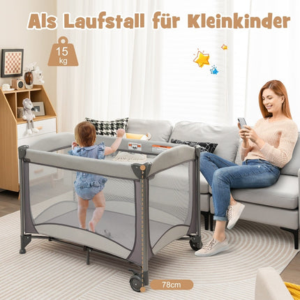 5-in-1 Portable Baby Crib, Changing Table & Bassinet