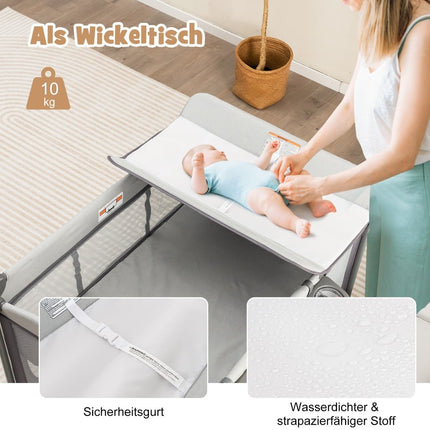 5-in-1 Portable Baby Crib, Changing Table & Bassinet