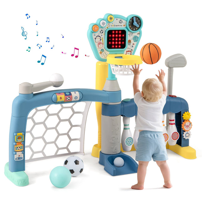 5-in-1 Kleinkind-Sportcenter: Basketball, Fußball, Golf, Mehr