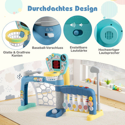 5-in-1 Kleinkind-Sportcenter: Basketball, Fußball, Golf, Mehr