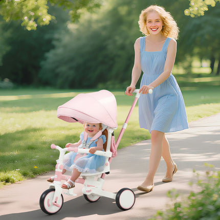5-in-1 Kleinkinder-Dreirad, verstellbar, Pink, 1-3 Jahre