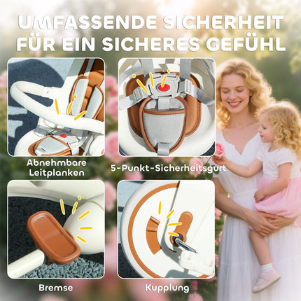 5-in-1 Toddler Tricycle, Adjustable, Storage Bag, 1-3 Years